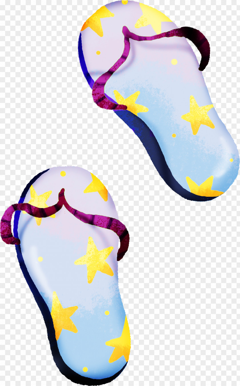 Cartoon Painted Sandals Slippers Slipper Flip-flops Shoe PNG