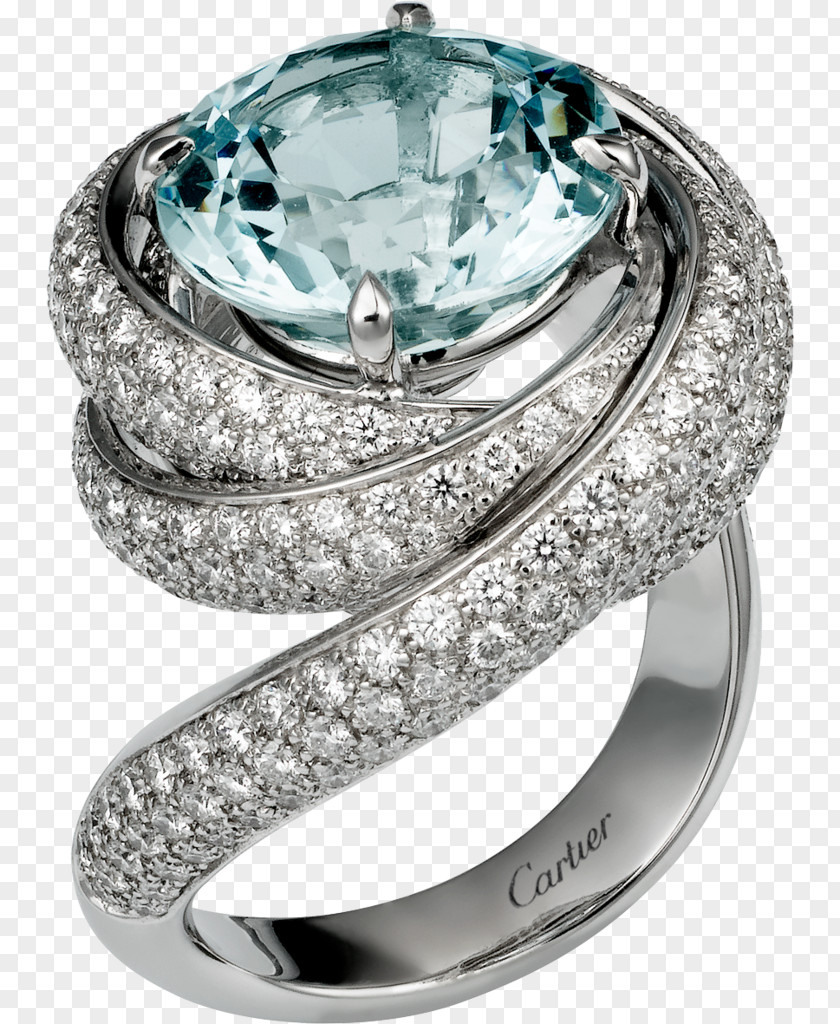 Aquamarine Rings Engagement Ring Wedding Cartier Jewellery PNG