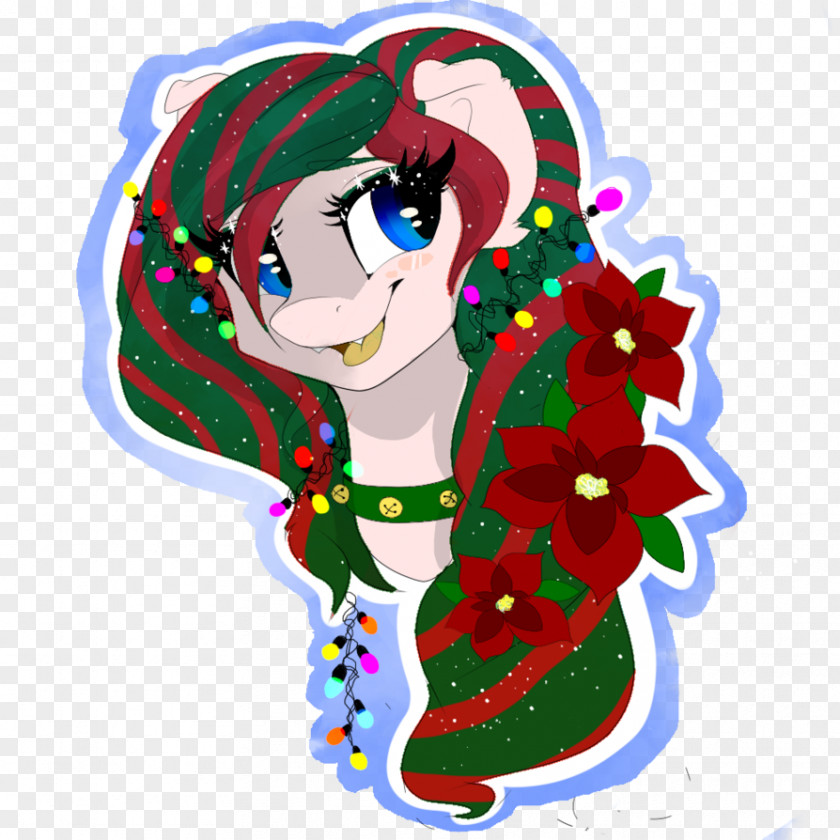 Christmas Pony Clip Art Illustration Product Ornament Flower PNG