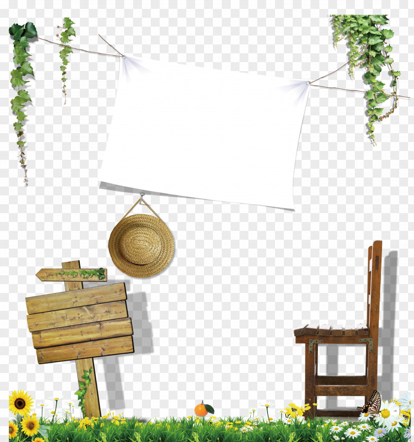 Field Scenery Chair Wood PNG