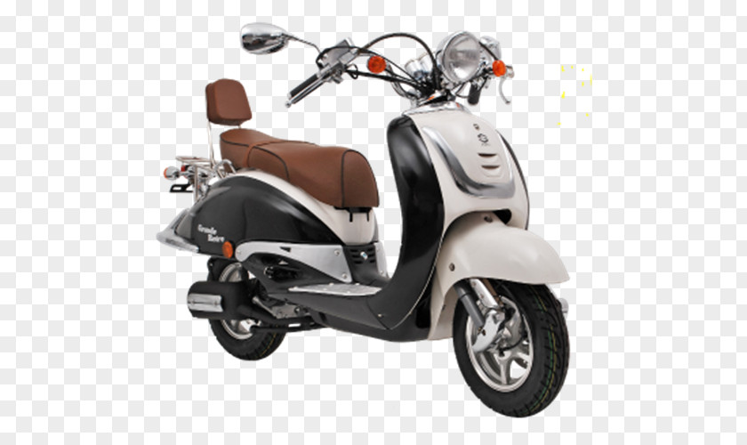 Retro European Style Scooter Moped Motorcycle Vespa Four-stroke Engine PNG