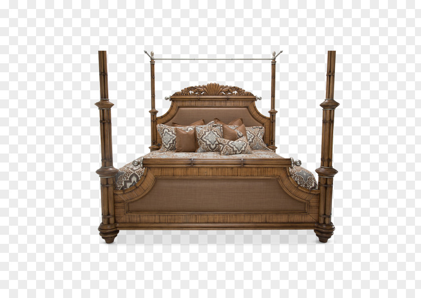 Canopy Bed Frame Antique PNG
