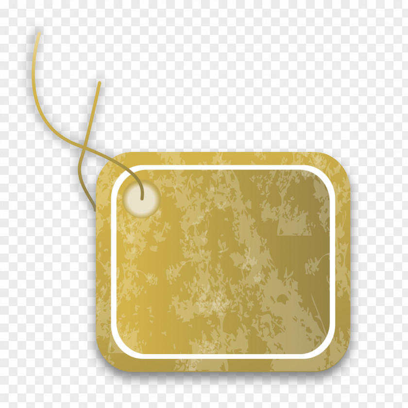 Copper Texture Yellow Tag PNG