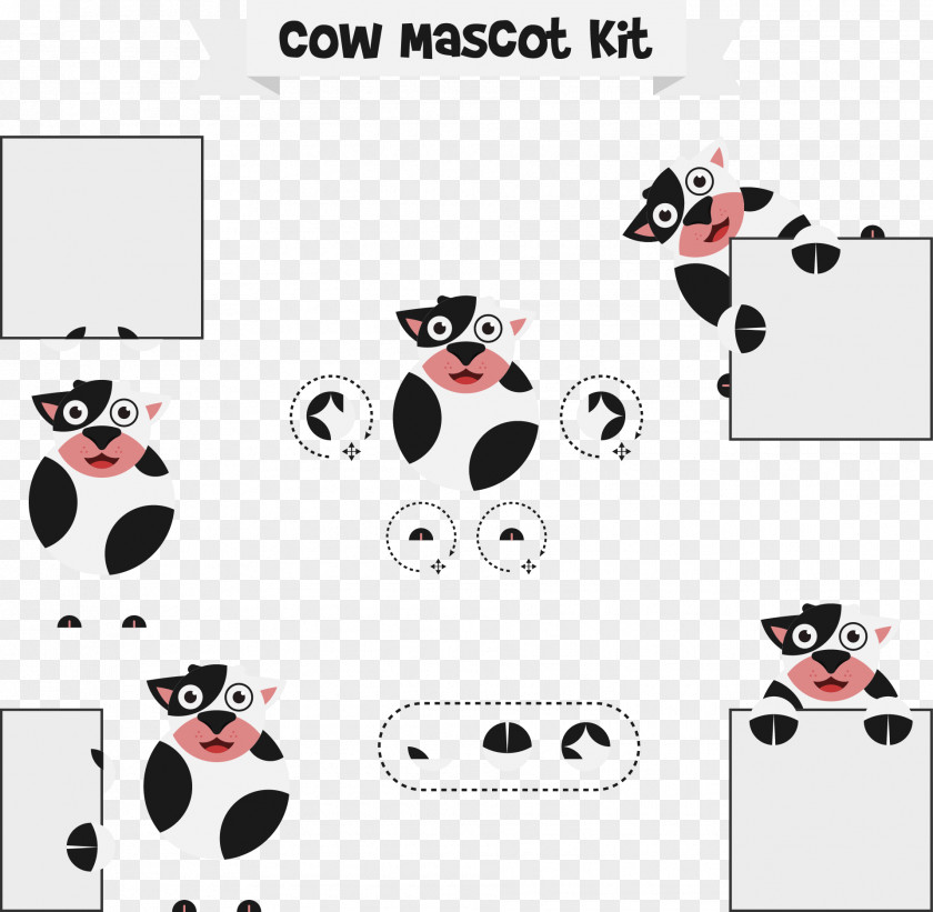 Cow Vector Decorative Borders Cattle PNG