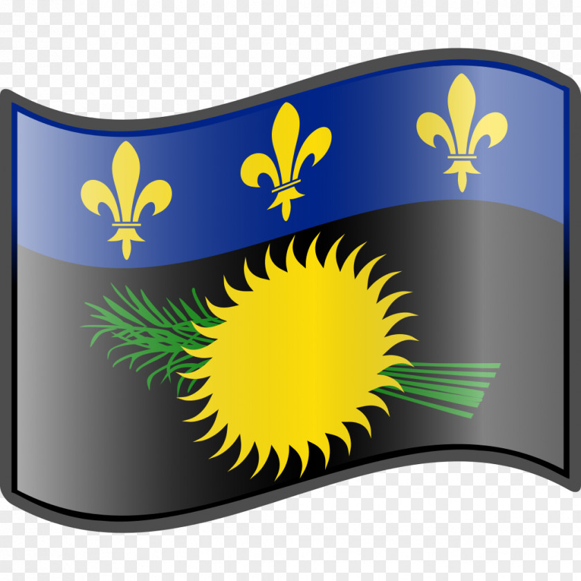 Flagged Flag Of Guadeloupe Overseas Region France PNG