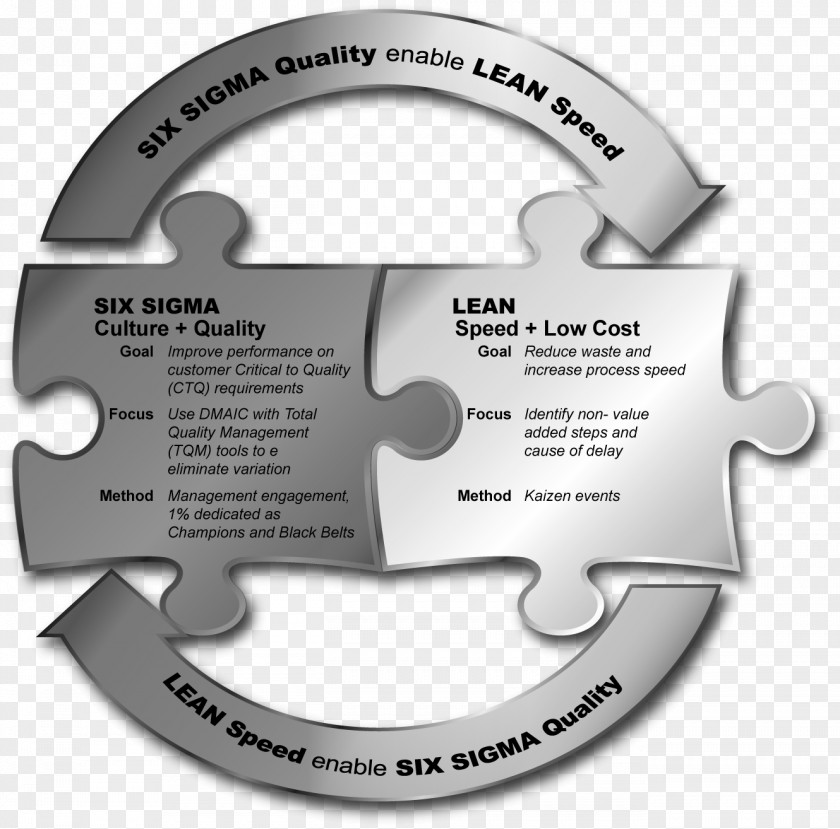 Lean Six Sigma Manufacturing Management Organization PNG