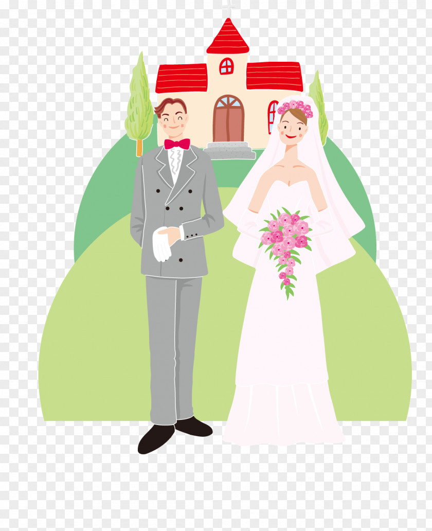 Newlyweds Marriage Wedding Image Drawing PNG