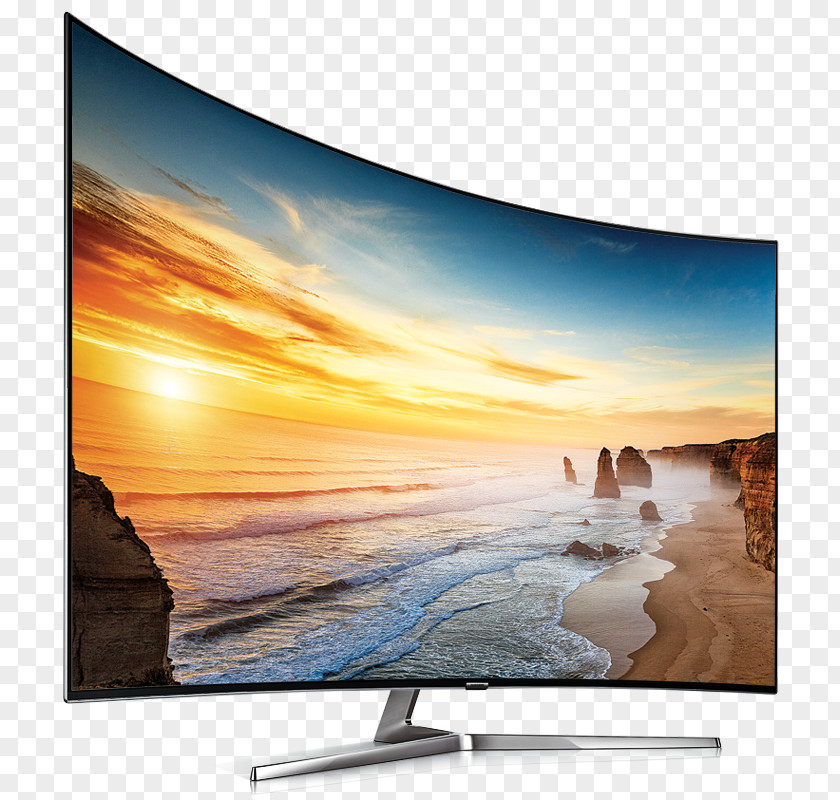Ultra-high-definition Television 4K Resolution Curved Screen Set PNG