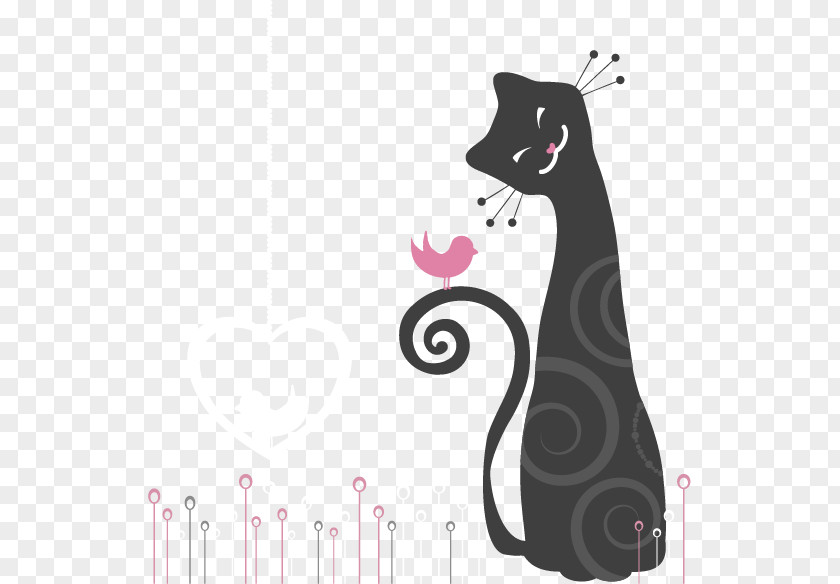 Cat Theme Vector Material Black Kitten Clip Art PNG