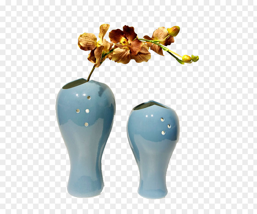 Chic Blue Vase Flower Bouquet Interior Design Services Designer PNG