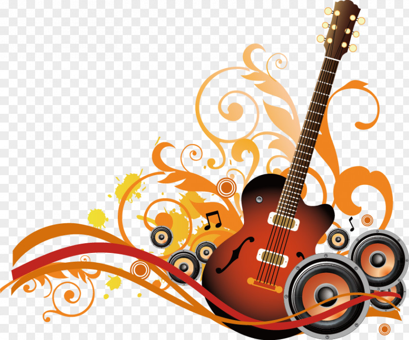 Guitar Musical Note Illustration PNG note Illustration, Music Themes, brown guitar and musical clipart PNG