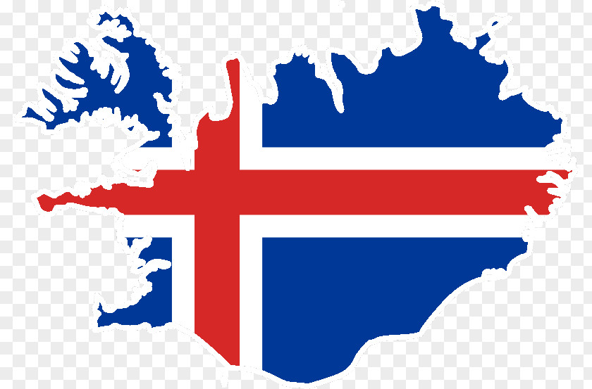 Map Flag Of Iceland Vector PNG