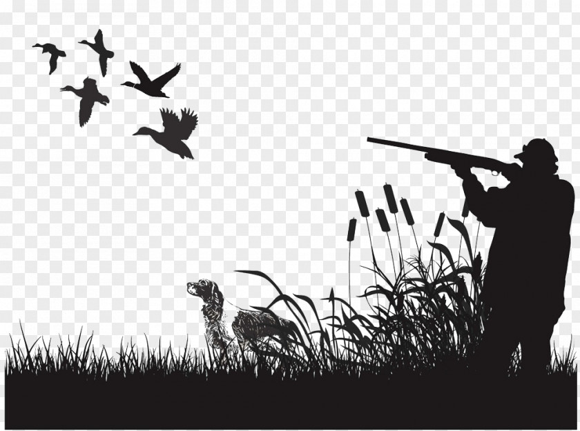 Playing Duck Hunter Image Mural Waterfowl Hunting Wall Decal PNG