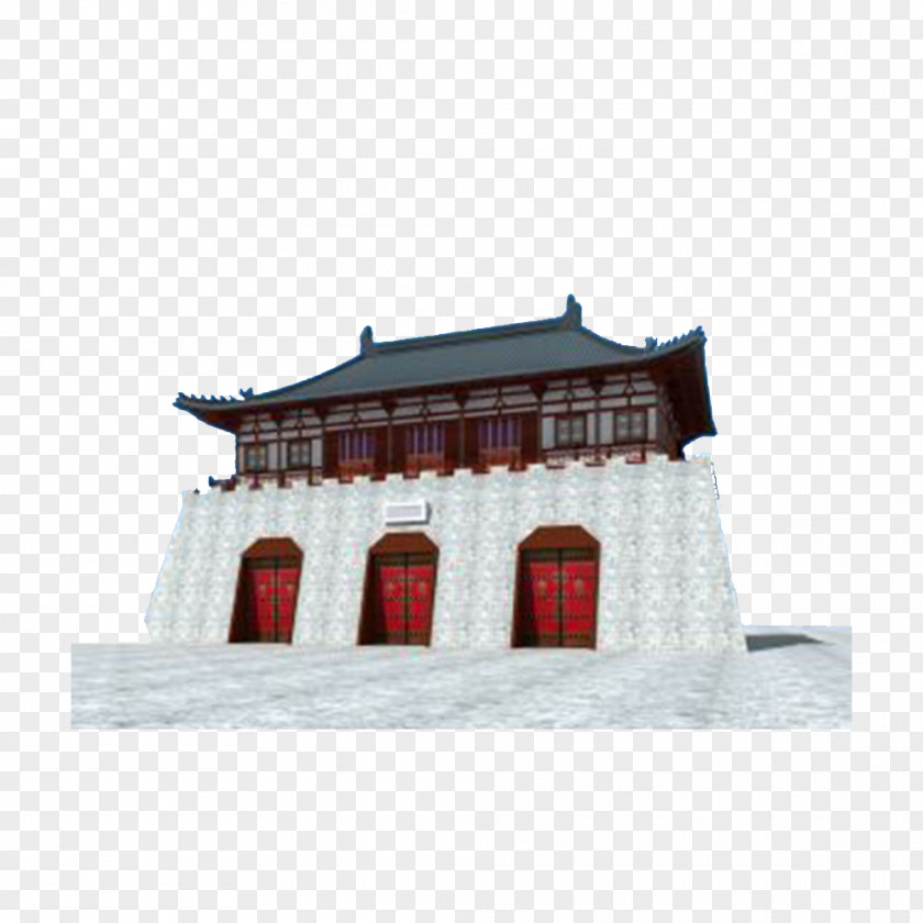 Ancient City Gate Building Gucheng District Architecture 3D Computer Graphics Autodesk 3ds Max PNG