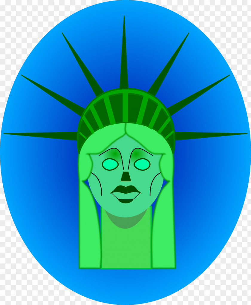 Statue Of Liberty Electric Blue Aqua Teal Turquoise PNG