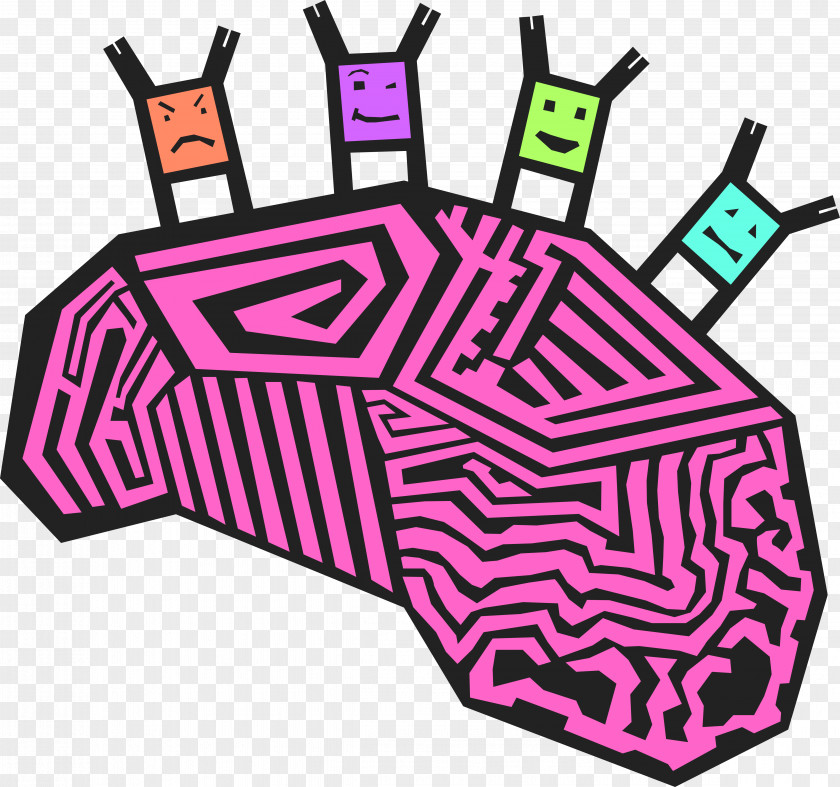 Brain Art Drawing PNG