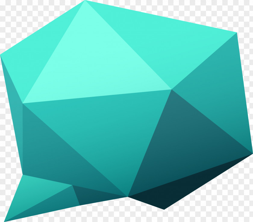 Diamond Block Combination Graphics Blue Shape Solid Geometry PNG
