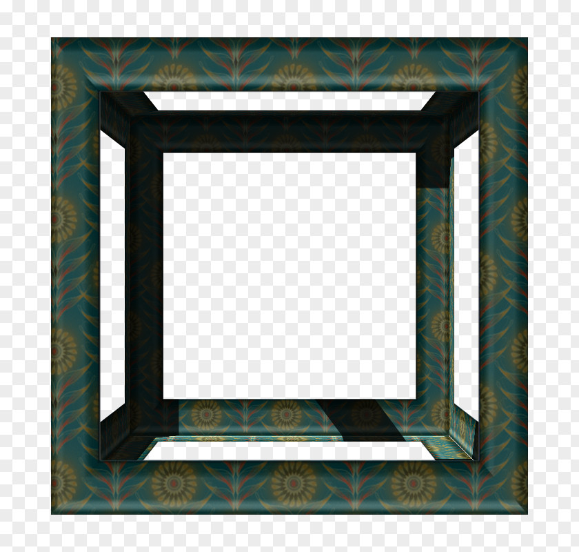 Fx Window Picture Frames Square Meter Teal PNG