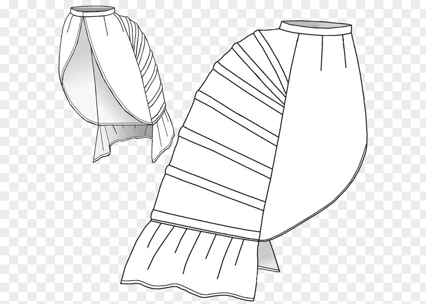 T-shirt Bustle Hoop Skirt Pattern PNG