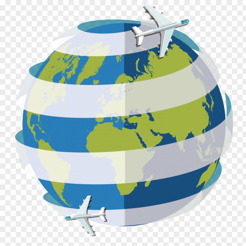 Aircraft Around The Earth Airplane PNG