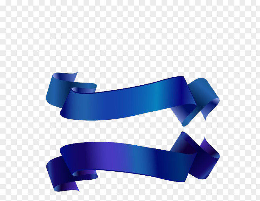 Cobalt Blue Ribbon Electric Plastic PNG