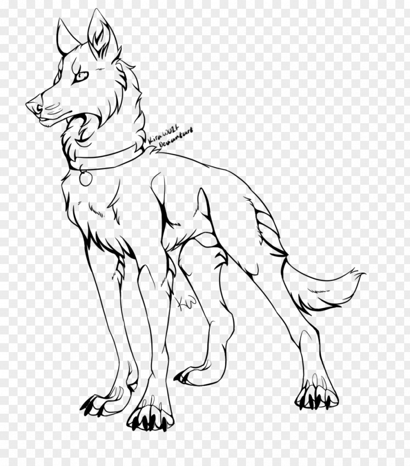 Dog Line Art Breed Wolfdog PNG