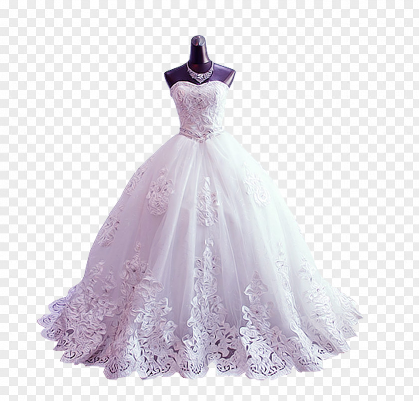 Wedding Model Dress Ball Gown Train Bride PNG