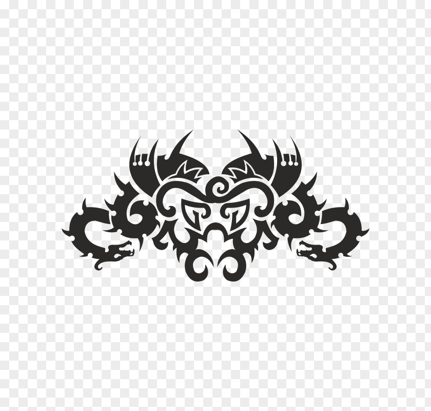 Dragon Chinese Tattoo Decal PNG