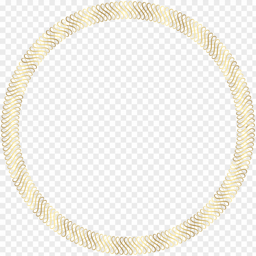 Gold Round Border Clip Art Image Pattern PNG