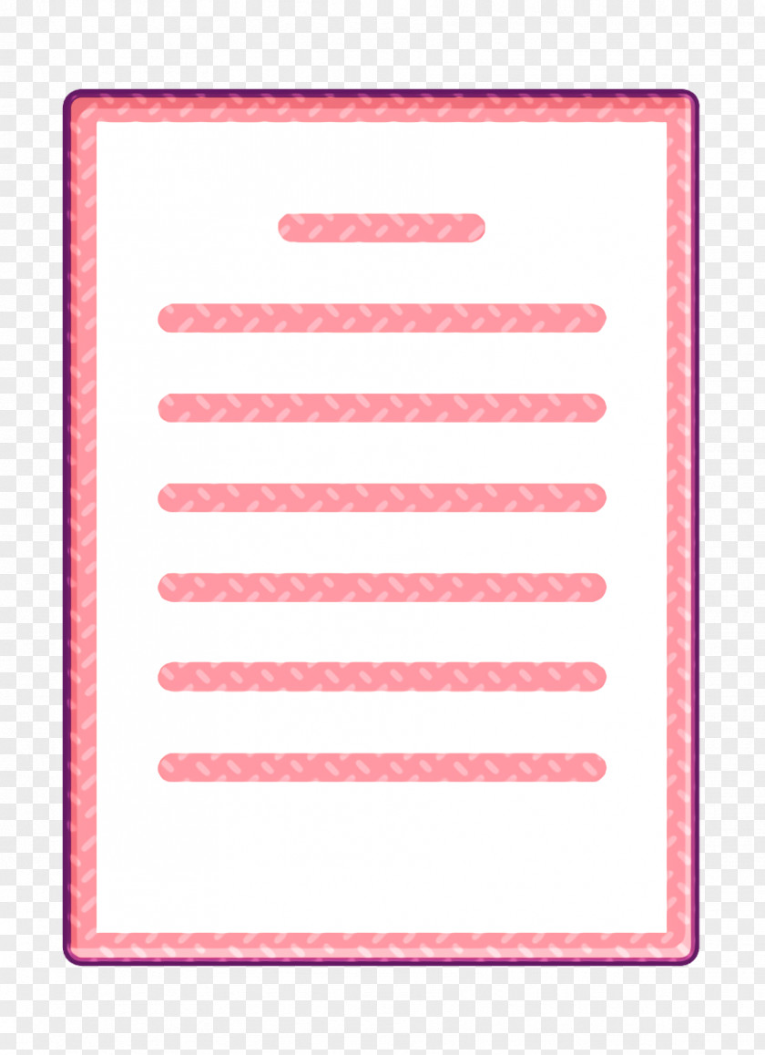 Magenta Rectangle Writing Icon PNG