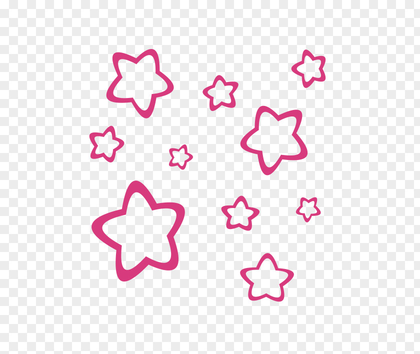 Star Hello Kitty Sticker Fuchsia PNG