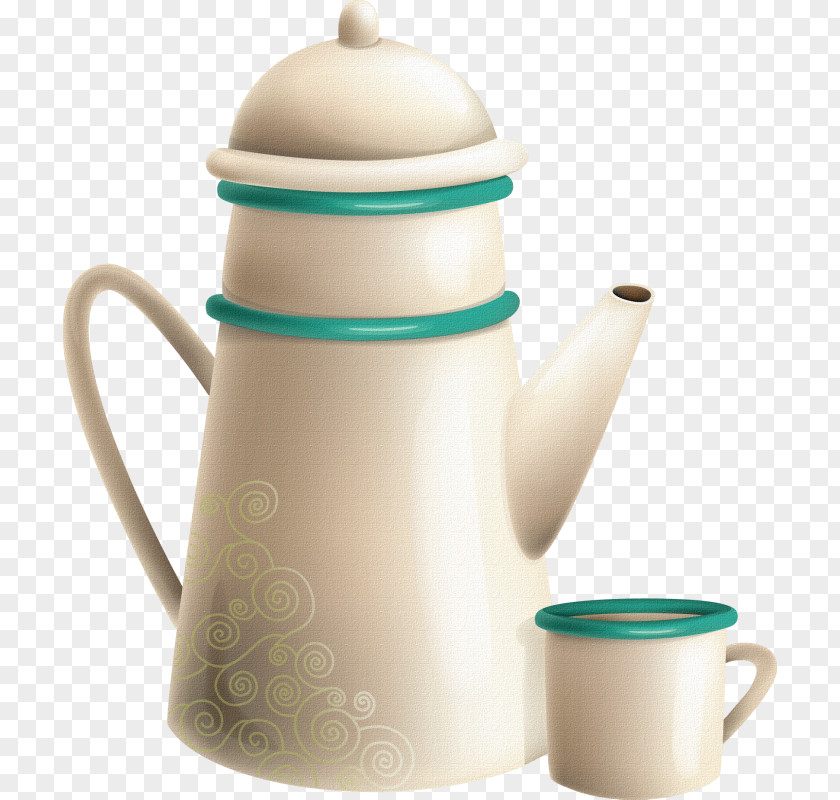 Tea Green Teapot White Teacup PNG