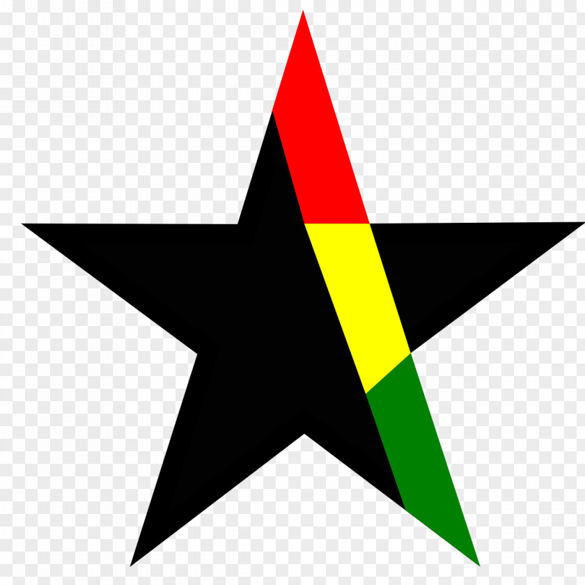 Black Star Ghana Line Clip Art PNG