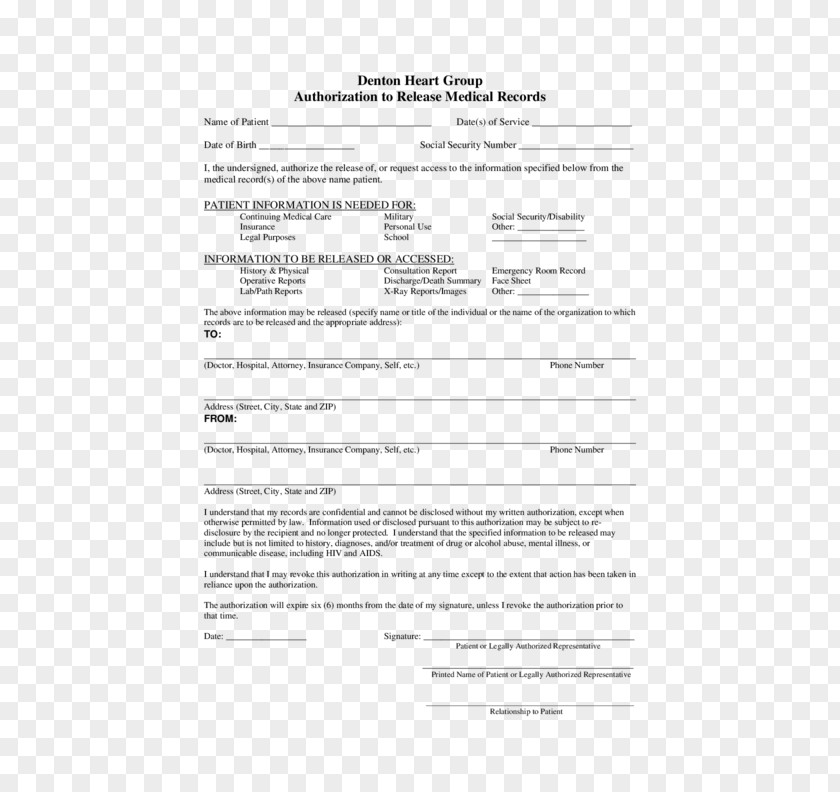 Dental Health And Medical Records Record Release Of Information Department Medicine Template PNG