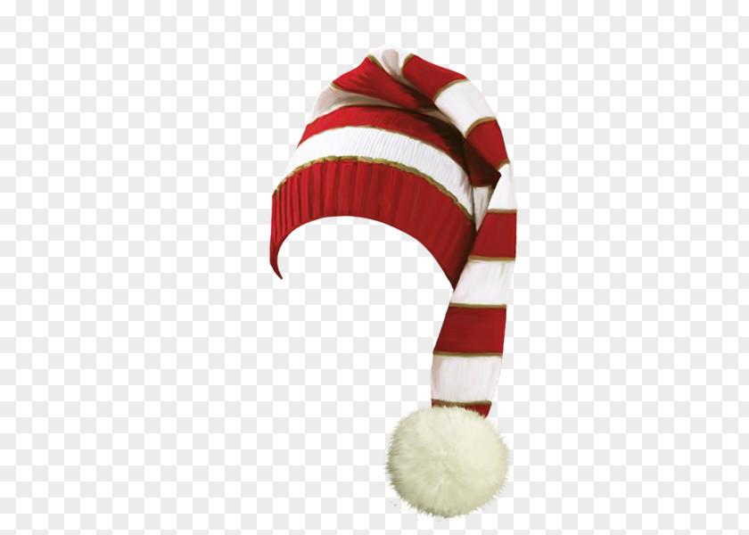 Long Red And White Striped Hat 2017 Cap Christmas PNG