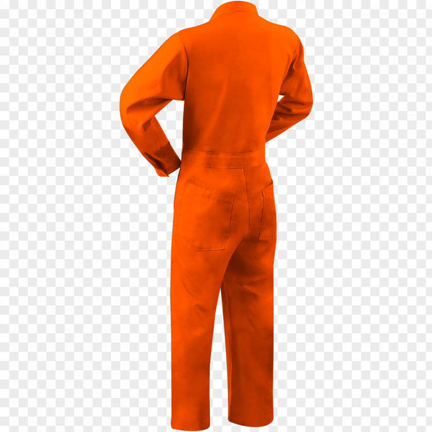 Orange Boilersuit Overall Flame Retardant Fire Cotton PNG