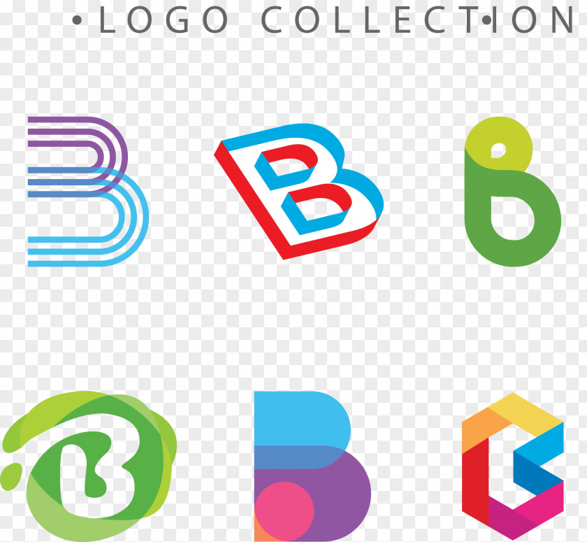 Vector Handwritten Letters B Logo Icon PNG