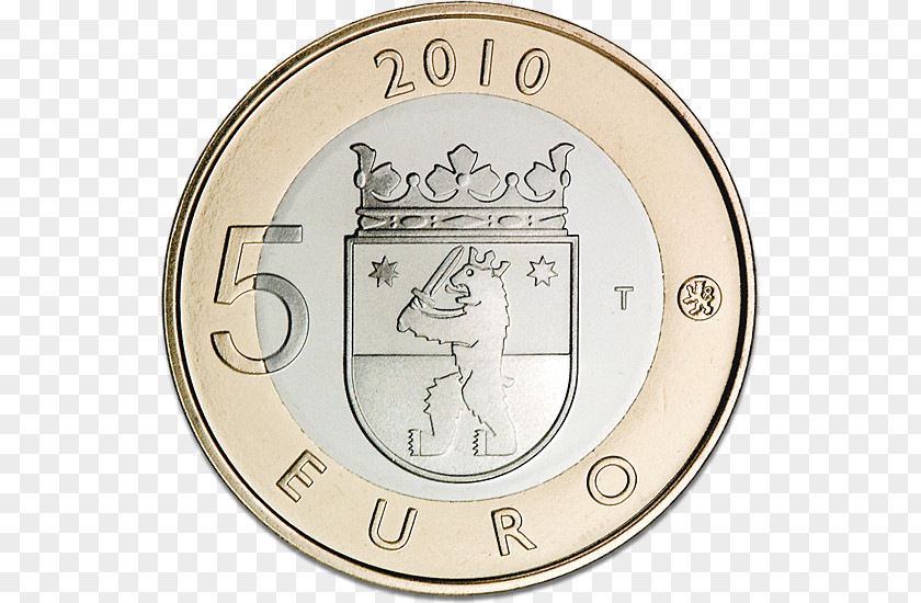 Coin Finnish Euro Coins 5 Note PNG