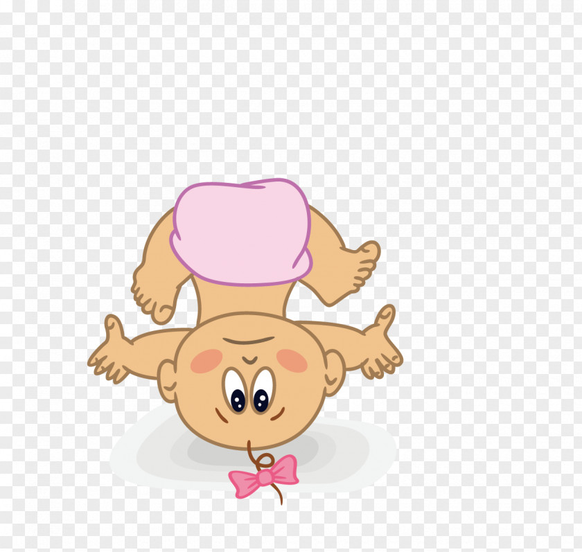 Somersault Crawling Baby Infant Cartoon Child Illustration PNG