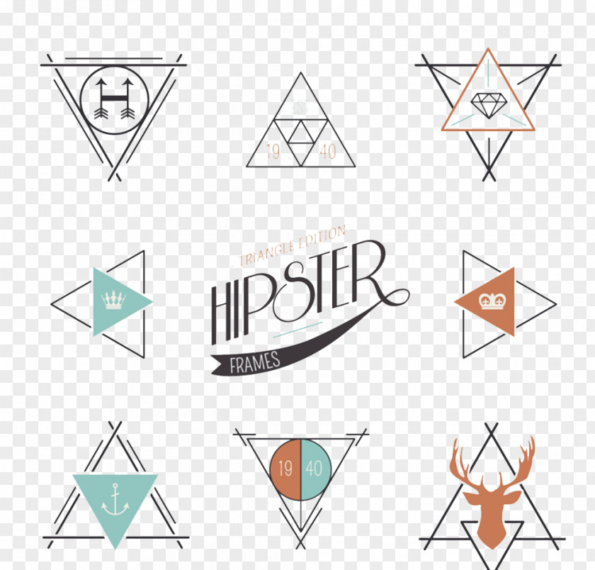 Triangle Logo Geometry Hipster PNG