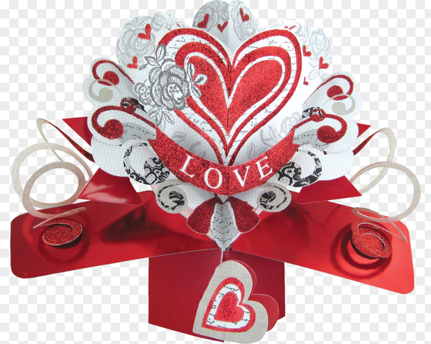 Valentine's Day Card Heart Love Greeting & Note Cards Pop-up Book PNG