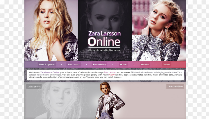 Zara Larsson Display Advertising Fashion Magazine Brand PNG