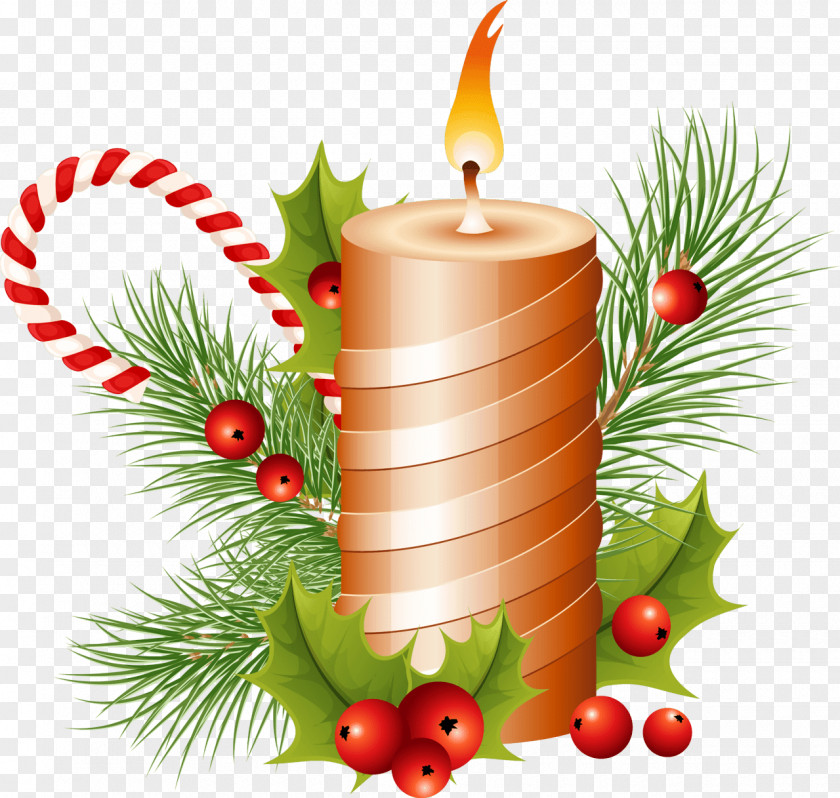 Christmas Candle Clip Art PNG