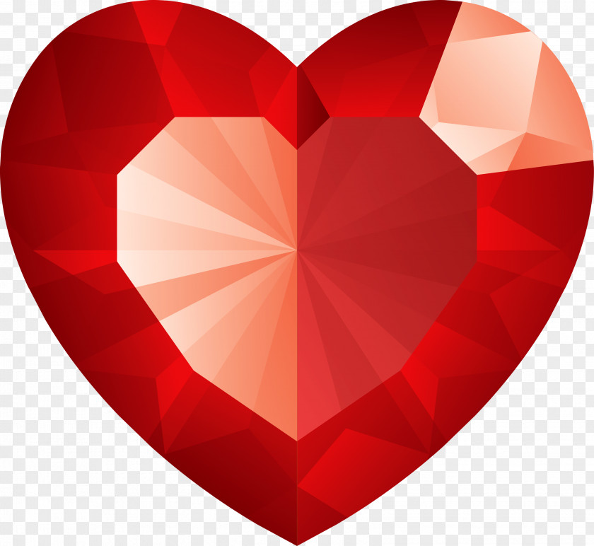 Dark Red Heart Transparent Clip Art PNG