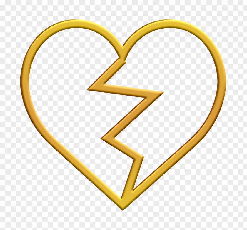 Symbol Yellow Essential Set Icon Dislike Heart PNG