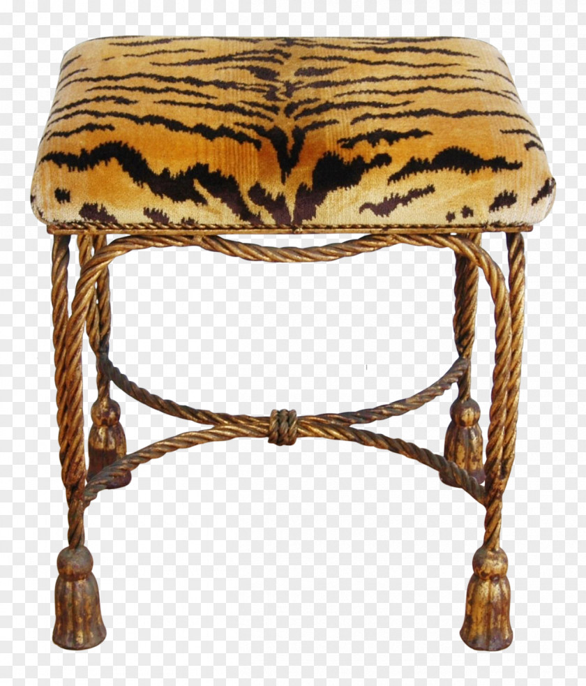 Wooden Small Stool Table Bench Gilding Tiger PNG