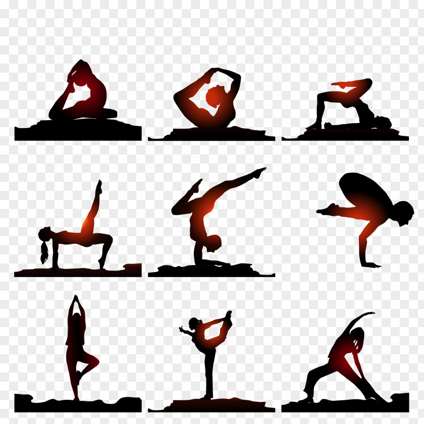 Yoga Silhouette Art Trivia PNG