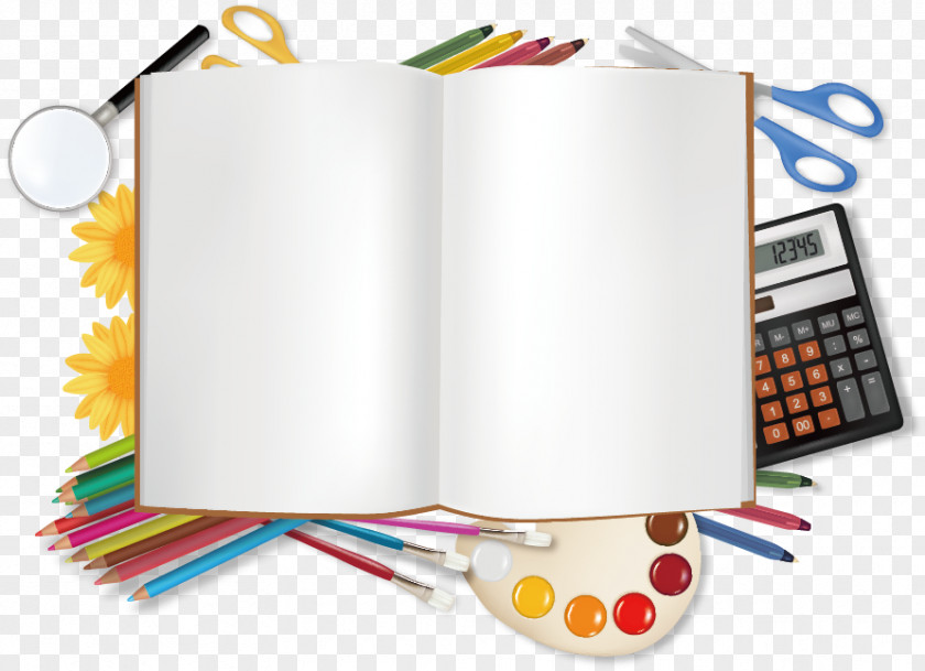 Creative School Supplies Stationery Office Illustration PNG