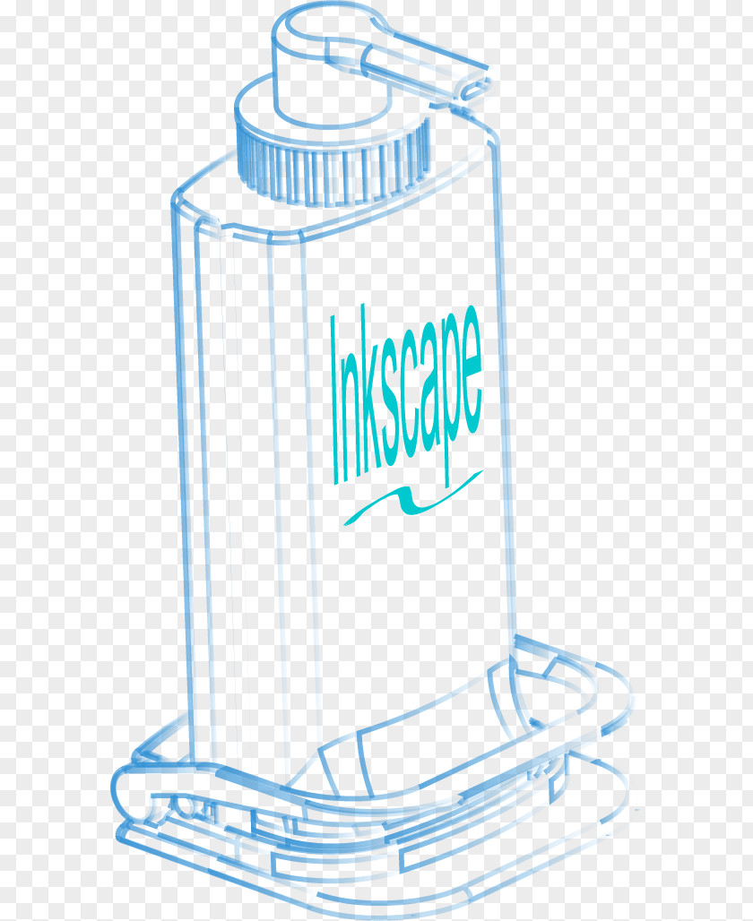 Vector Hand-drawn Bath Squeeze Bottle Inkscape Clip Art PNG