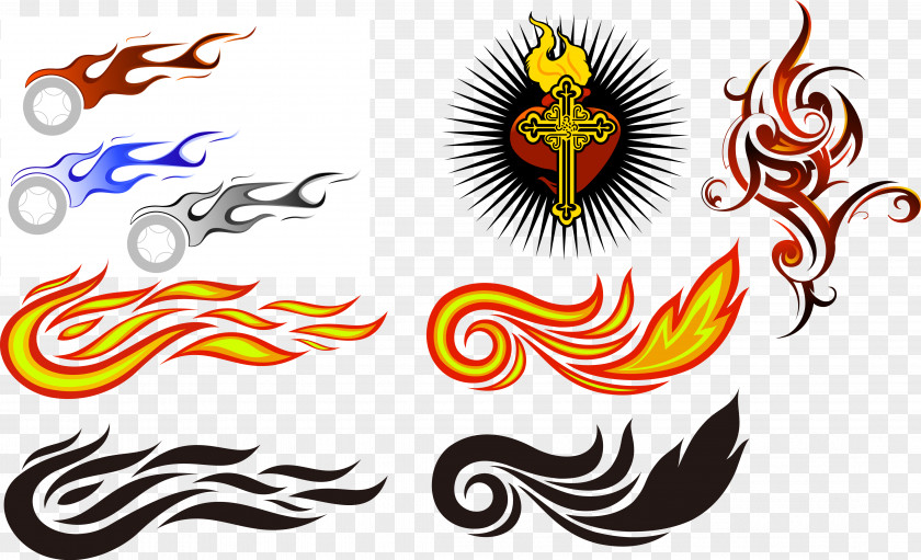 Fire Elemental Trend Patterns Vector Template Download Logo PNG